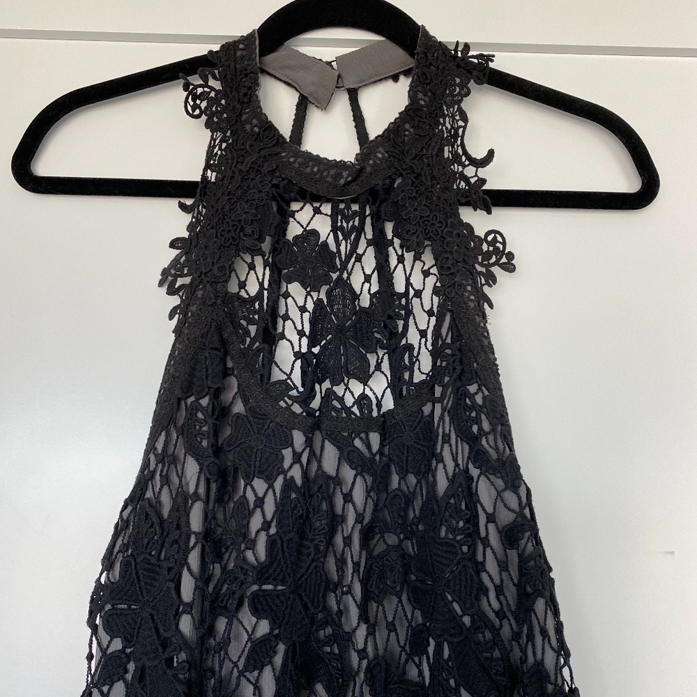Free People Black Lace Dress